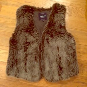 Madewell faux fur vest
